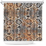 African Wild Animal Skins Shower Curtain Vintage Snake Skin Pattern - African Pride
