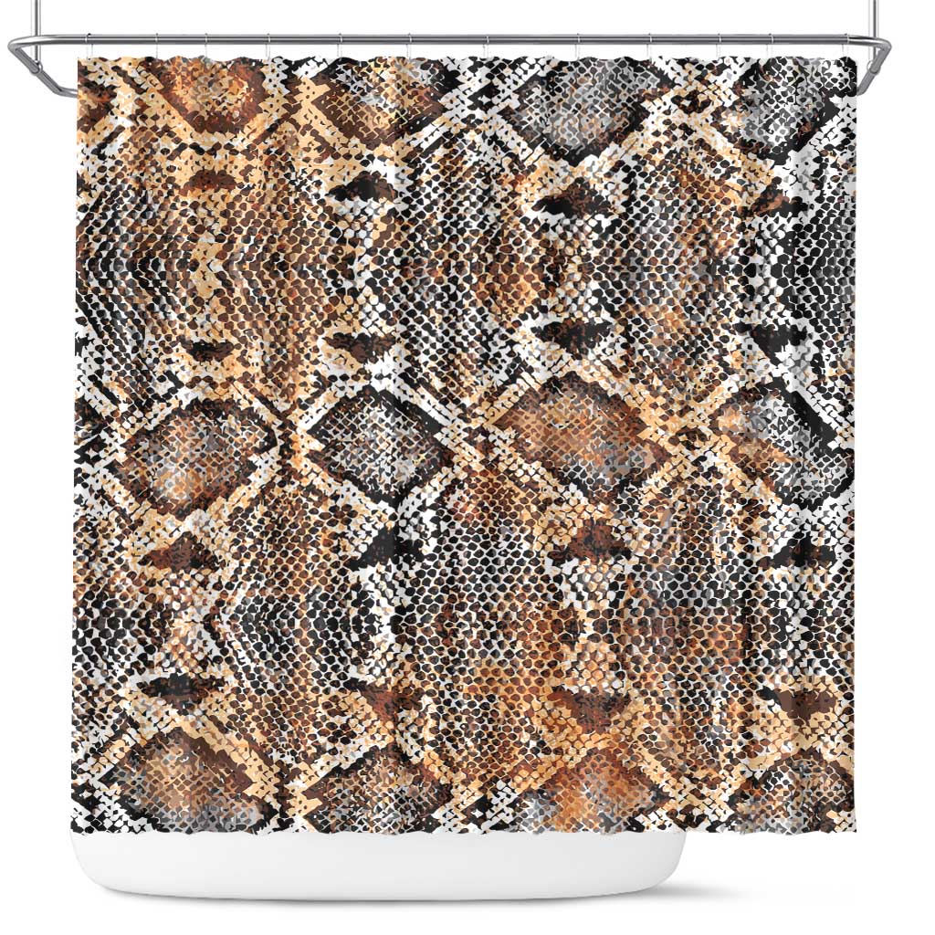African Wild Animal Skins Shower Curtain Vintage Snake Skin Pattern - African Pride