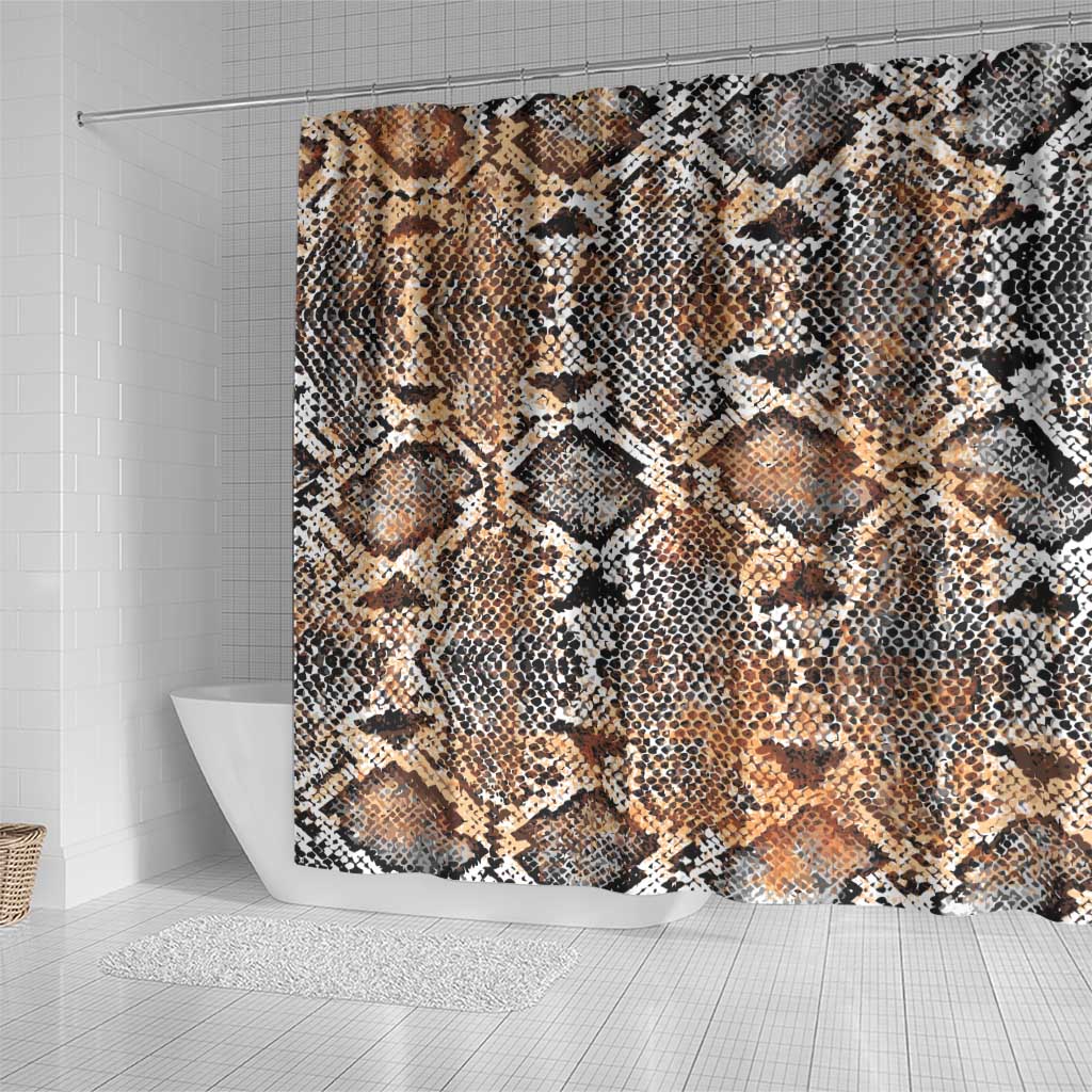 African Wild Animal Skins Shower Curtain Vintage Snake Skin Pattern - African Pride