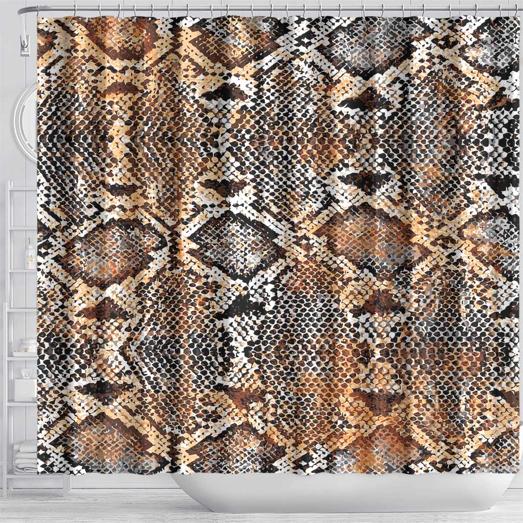 African Wild Animal Skins Shower Curtain Vintage Snake Skin Pattern - African Pride