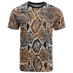 African Wild Animal Skins T shirt Vintage Snake Skin Pattern - African Pride