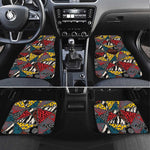 African Wild Animal Skins Car Mats Triangles Pattern Afro Pattern Style - African Pride