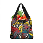 African Wild Animal Skins Grocery Bag Triangles Pattern Afro Pattern Style - African Pride