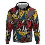 African Wild Animal Skins Hoodie Triangles Pattern Afro Pattern Style - African Pride