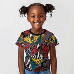 African Wild Animal Skins Kid T shirt Triangles Pattern Afro Pattern Style - African Pride
