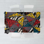 African Wild Animal Skins Tablecloth Triangles Pattern Afro Pattern Style - African Pride