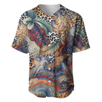 African Wild Animal Skins Baseball Jersey Unique Leopard Zebra And Snake Patterns - African Pride