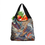 African Wild Animal Skins Grocery Bag Unique Leopard Zebra And Snake Patterns - African Pride