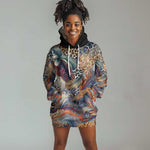 African Wild Animal Skins Hoodie Dress Unique Leopard Zebra And Snake Patterns - African Pride