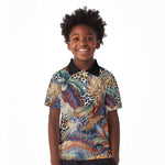 African Wild Animal Skins Kid Polo Shirt Unique Leopard Zebra And Snake Patterns - African Pride