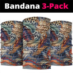 African Wild Animal Skins Neck Gaiter Unique Leopard Zebra And Snake Patterns LT9
