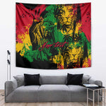 Rastafarian Lion Legend Bob Tapestry Black Jamaican Reggae Festival Sketch Portrait