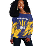 Black Barbadians Pride Est 1966 Off Shoulder Sweater - African Pride