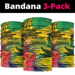 Personalized Black Jamaicans Crocodile Neck Gaiter Tropical Flowers Grunge Flag LT9