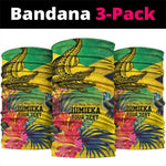 Personalized Black Jamaicans Crocodile Hummingbird Neck Gaiter Tropical Flowers Grunge Flag LT9