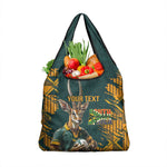 South Africa Rugby Custom Grocery Bag Afro Springboks Mascot Sporty Version