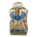 Ancient Egypt Scarab Beetle Sleeveless Zip Hoodie - African Pride