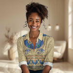 Ancient Egypt Scarab Beetle Women Casual Shirt LT9