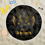 Anubis Egyptian God of Death Beach Blanket