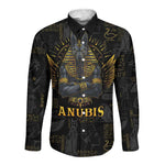 Anubis Egyptian God of Death Long Sleeve Button Shirt