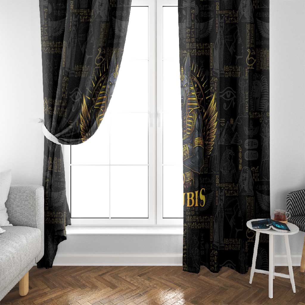 Anubis Egyptian God of Death Window Curtain