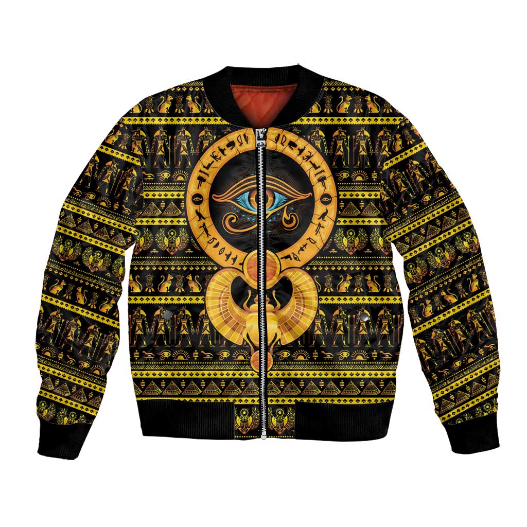 Egyptian God of The Sun Eye of Ra Bomber Jacket