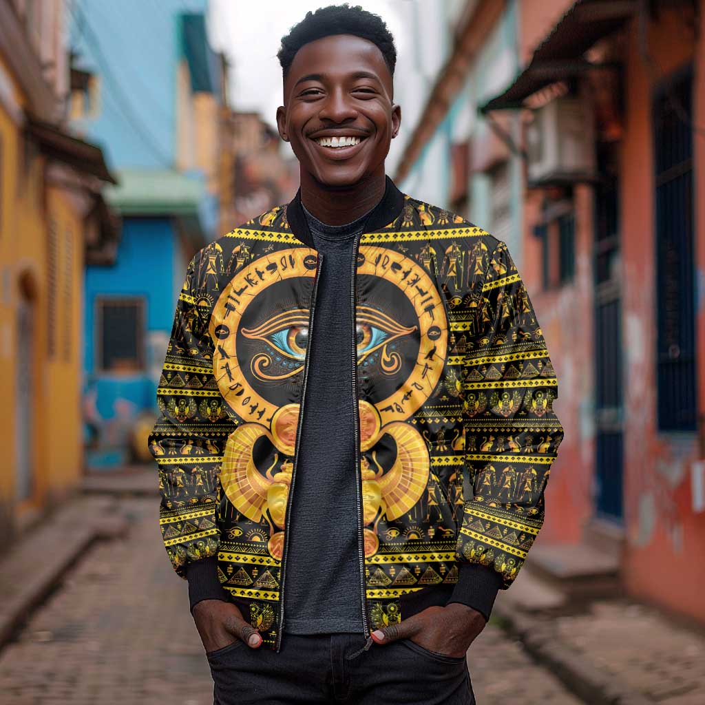 Egyptian God of The Sun Eye of Ra Bomber Jacket