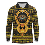 Egyptian God of The Sun Eye of Ra Long Sleeve Polo Shirt