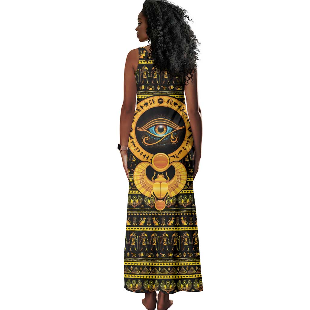 Egyptian God of The Sun Eye of Ra Tank Maxi Dress