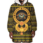 Egyptian God of The Sun Eye of Ra Wearable Blanket Hoodie
