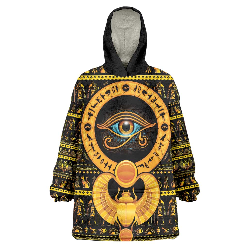 Egyptian God of The Sun Eye of Ra Wearable Blanket Hoodie