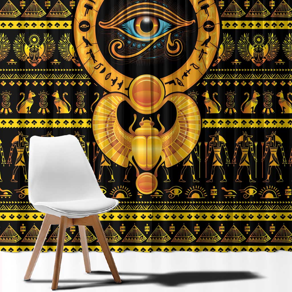Egyptian God of The Sun Eye of Ra Window Curtain