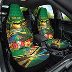 African-American Jamica Personalized Car Seat Cover Hummingbird and Crocodiles Tropical