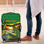 African-American Jamica Personalized Luggage Cover Hummingbird and Crocodiles Tropical
