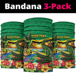 African-American Jamica Personalized Neck Gaiter Hummingbird and Crocodiles Tropical LT9
