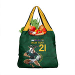 South Africa Rugby Custom Grocery Bag Glory Be To Springboks - African Pride