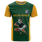 South Africa Rugby Custom T shirt Glory Be To Springboks - African Pride