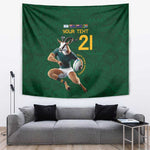 South Africa Rugby Custom Tapestry Glory Be To Springboks - African Pride