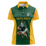 South Africa Rugby Custom Women Polo Shirt Glory Be To Springboks - African Pride