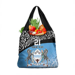 Botswana Cricket Custom Grocery Bag Baggy Blues African Zebra Skins Pattern - African Pride