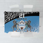 Botswana Cricket Custom Tablecloth Baggy Blues African Zebra Skins Pattern - African Pride