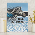 Botswana Independence Day 1966 Canvas Wall Art Tribal African Zebra Skins Pattern - African Pride