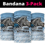 Botswana Independence Day 1966 Neck Gaiter Tribal African Zebra Skins Pattern LT9