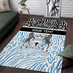 Botswana Personalized Area Rug African Zebra Skins Pattern - African Pride