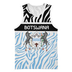 Botswana Personalized Basketball Jersey African Zebra Skins Pattern - African Pride