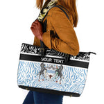 Botswana Personalized Leather Tote Bag African Zebra Skins Pattern - African Pride