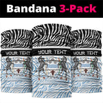 Botswana Personalized Neck Gaiter African Zebra Skins Pattern LT9