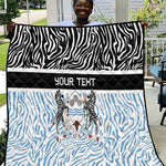 Botswana Personalized Quilt African Zebra Skins Pattern - African Pride