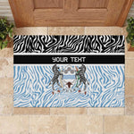 Botswana Personalized Rubber Doormat African Zebra Skins Pattern - African Pride