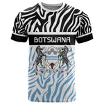 Botswana Personalized T shirt African Zebra Skins Pattern - African Pride